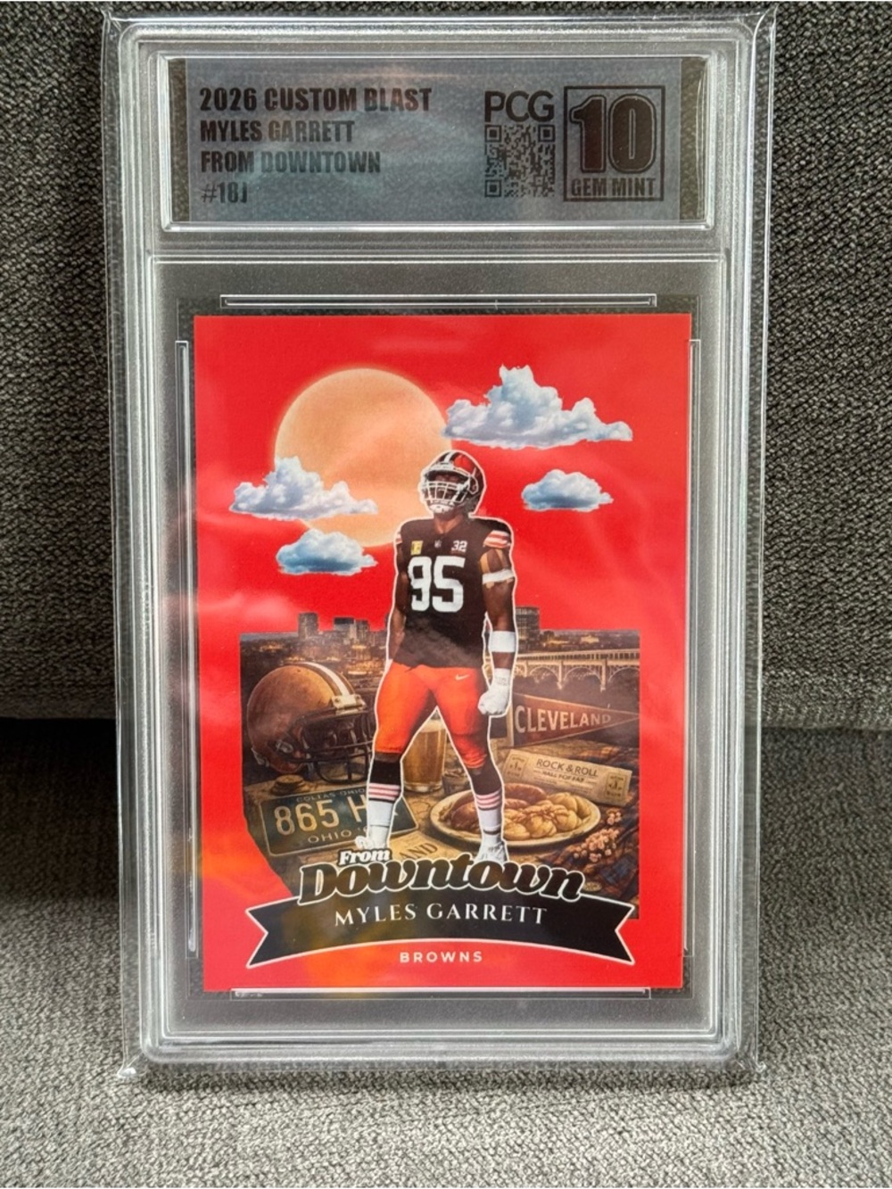 2026 Custom Blast Myles Garrett From Downtown PCG 10 Gem Mint Custom Art Card